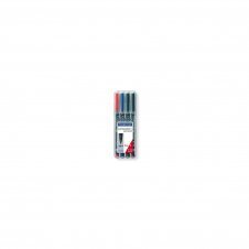 ESTUCHE CUATRO UNIDADES STAEDTLER ROTULADOR PERMANENTE LUMOCOLOR PUNTA 1MM 317 WP4