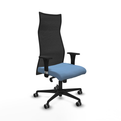 Albacete malla XL sincro malla negra bali azul cielo brazos 1D base nailon ruedas 65mm engomadas