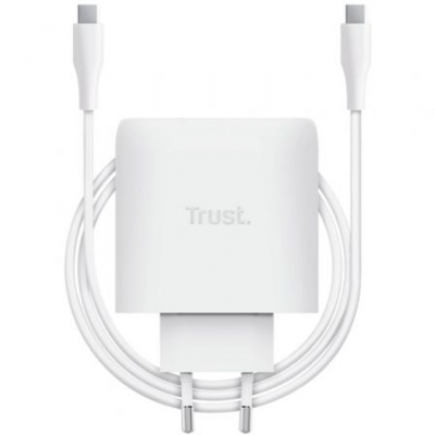 Cargador de Pared GaN Trust Maxo 65W/ 1xUSB Tipo-C/ Incluye Cable USB Tipo-C/ 65W