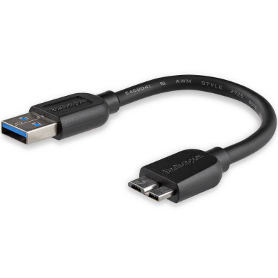 Cable usb tipo a a micro usb tipo b startech 0.15m - macho - macho - negro