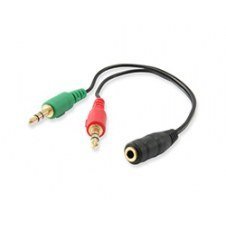 Cable Equip Audio 2x3.5mm/m A 3.5mm/h 0.13m