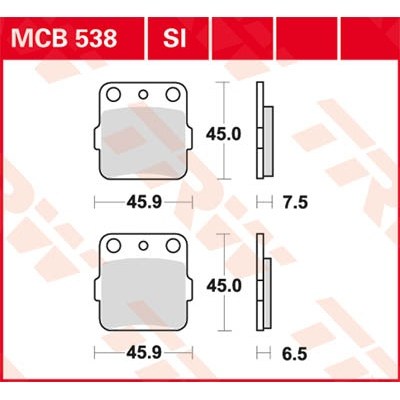 Pastillas de freno sinterizadas offroad serie SI TRW MCB538SI