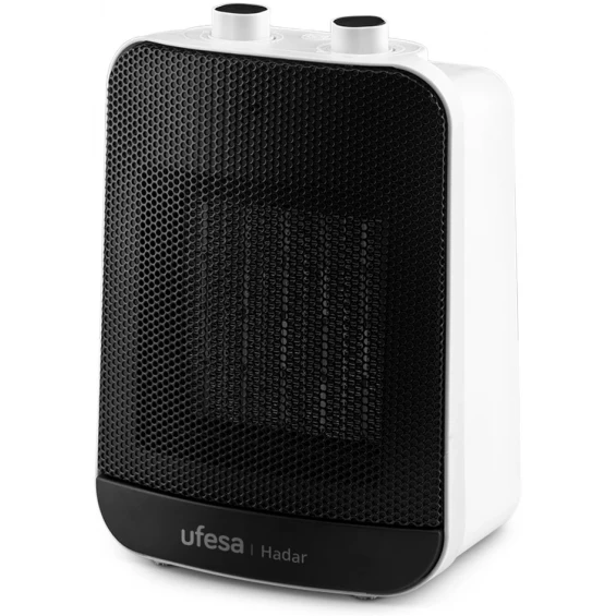 Calefactor vertical cerámico Ufesa Hadar, 2.000 W, blanco y negro
