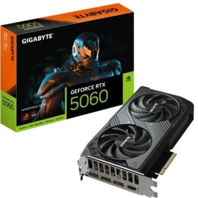 Tarjeta gráfica Gigabyte GeForce RTX 5060 WindForce OC - 8GB GDDR7 | Overclock de fábrica | Ventilación WindForce