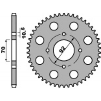 PBR Steel Standard Rear Sprocket 476 - 530 476.45.C45