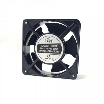 VENTILADOR 230Vac 120x120x38mm 22W 2 Terminales Friccion Luft