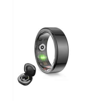 Ksix Saturn Anillo Inteligente - Autonomia Hasta 3 Dias - Actividad y Salud - Monitor de Sueño - 5ATM - Talla S (Talla 9) - Color Negro