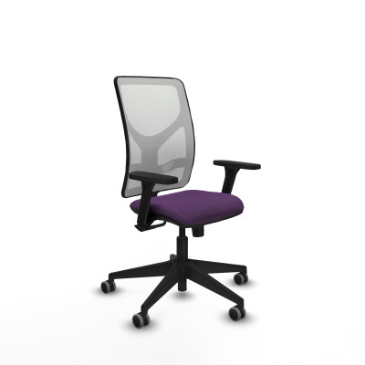 Motilla sincro malla blanca bali morado brazos 3D base piramidal ruedas 65mm engomadas