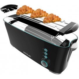 Tostador Cecotec TOAST&TASTE, 2 ranuras largas, ref. 02180, negro