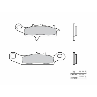 Pastillas de freno sinterizadas de competición Brembo 07KA24SX 07KA24SX