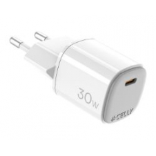 Cargador Pared CELLY 1USB-C 30W Blanco (UPTC1USBC30WWH)