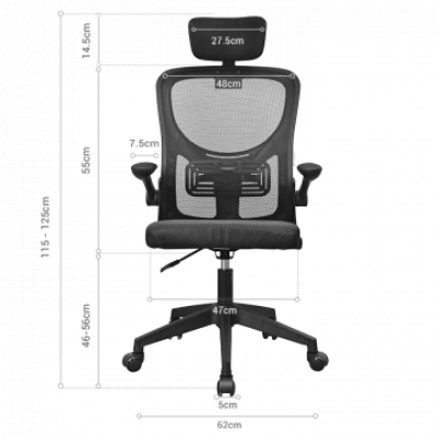 SILLA ERGONOMICA MARS GAMING MGCERGOPLUS GRIS MALLA TRANSPIRABLE REPOSACABEZAS Y REPOSABRAZOS