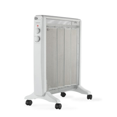 Daewoo DW9508 Radiador de Mica - Potencia 2000W - Termostato Regulable - 2 Niveles de Potencia - Ruedas - Asa de Transporte
