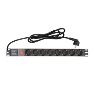 Regleta de corriente para rack 19'' 1 U Fonestar FRP-8