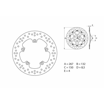 Disco de freno Brembo 68B407C3 68B407C3