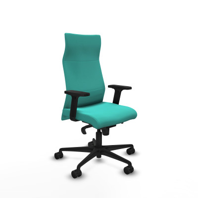 Albacete dirección sincro similpiel turquesa brazos 2D base nailon ruedas 65 nailon
