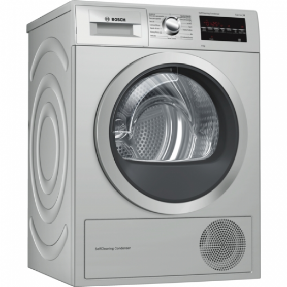 Secadora con bomba de calor Bosch WTG8729XEE, 9 kg, clase A++ (antigua), 65 dB, AutoDry, secado rápido, acero antihuellas