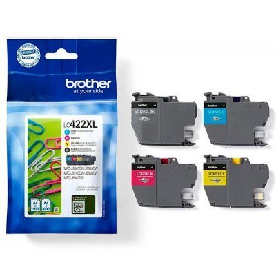 Brother LC422XL Pack de 4 Cartuchos de Tinta Originales - LC422XLVAL