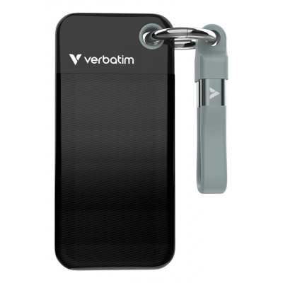 Verbatim Pocket SSD 512 GB USB Tipo C 3.2 Gen 2 (3.1 Gen 2) Negro, Gris