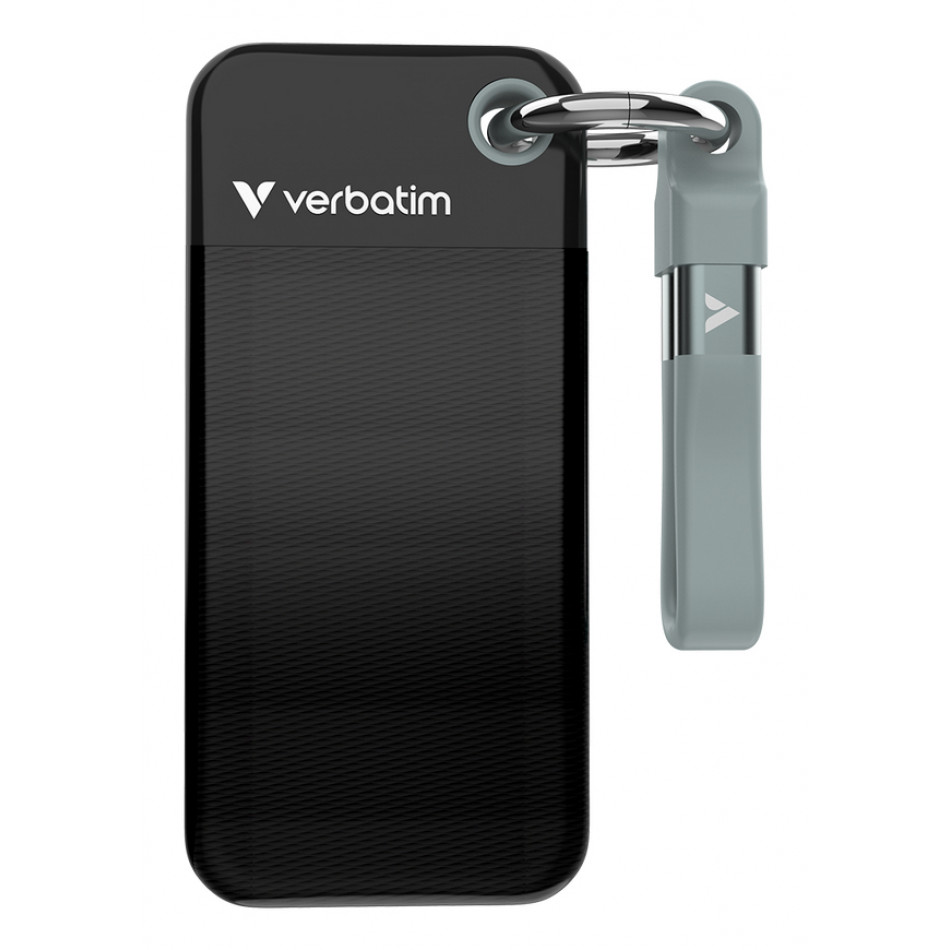 Verbatim Pocket SSD 512 GB USB Tipo C 3.2 Gen 2 (3.1 Gen 2) Negro, Gris