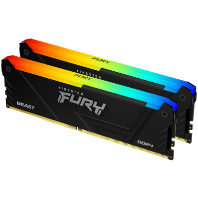 Kingston 16GB (2x8GB) DDR4 3200MT/s CL16 FURY Beast RGB Black XMP