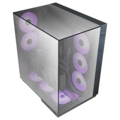 CAJA ATX SEMITORRE GAMING MARS GAMING MC3GFPRO TRIPLE CRISTAL CROMADO ARGB GPU 383mm 1x3.5 3x2.5