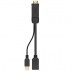 Cable Conversor Aisens A122-0642/ Displayport Macho - Hdmi Macho - Displayport Hembra - Usb Macho/ 10Cm + 10Cm/ Negro