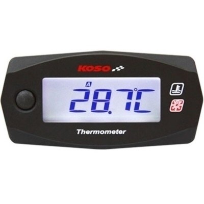 Reloj de temperatura KOSO Mini 4 Race Blanc/Negro(Bateria independiente) BA033020 BA033020