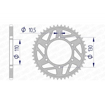 Corona AFAM aluminio 13814 - Paso 520 13814-49