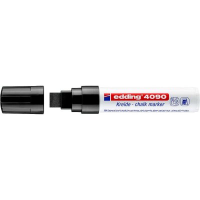 Edding 4090 Rotulador de Tiza Liquida - Punta Biselada - Trazo entre 4 y 15mm - Olor Neutro - Color Negro