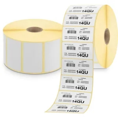Zebra Z-Perform 1000T Pack de 12 Rollos de Etiquetas Originales Perforadas 38x25 mm - 2580 Unidades por rollo - 880003-025D