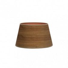 Pantalla Salma E27 Madera Oscura 30dx22dx17h Conica Abierta