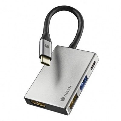 Docking station ngs wonder dock 4 1x usb 3.0 - 1x usb 2.0 - 1x usb tipo c - 1x rj - 45 - 1x hdmi