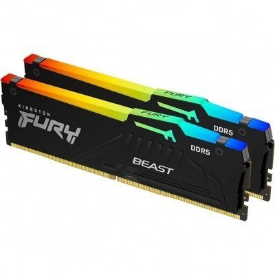 Memoria ram ddr5 16gb 2 x 8gb kingston - 6000 mhz - pc5 - 48000 - fury beast ex rgb - cl36 - 1.25v