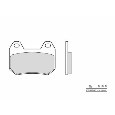 Pastillas de freno orgánicas Brembo 07BB2507 07BB2507