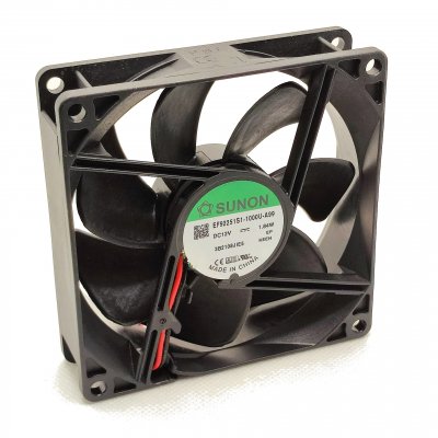 VENTILADOR 12Vdc 92x92x25mm 1,68W 2 Cables Fricción Sunon