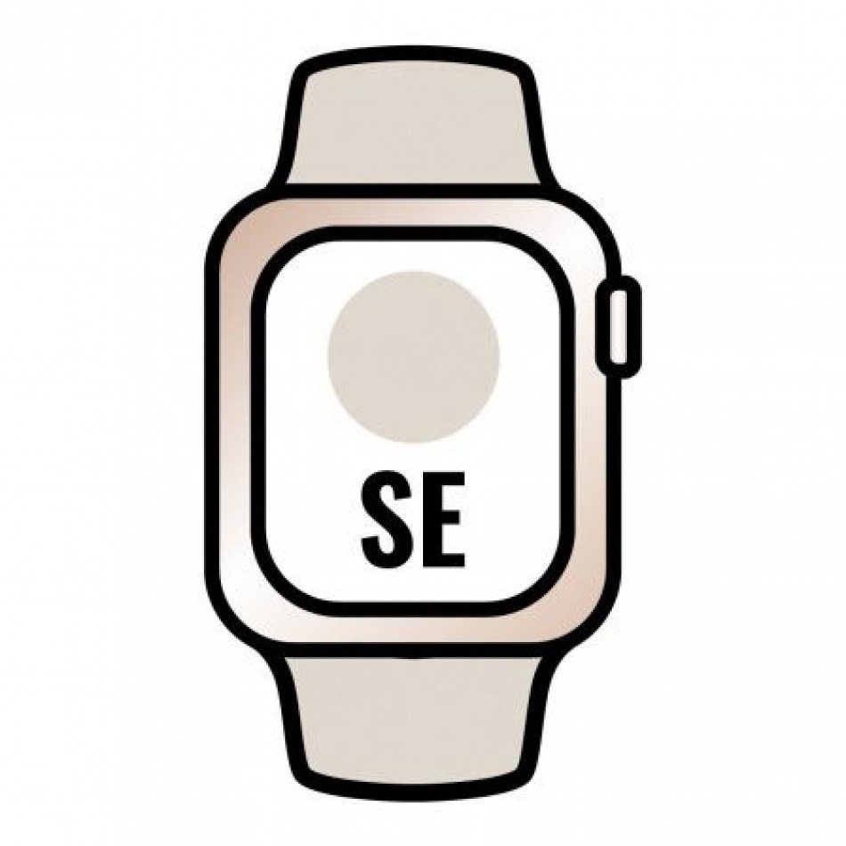 Apple Watch SE/ GPS/ 40 mm/ Caja de Aluminio en Oro/ Correa Deportiva Blanco Estrella