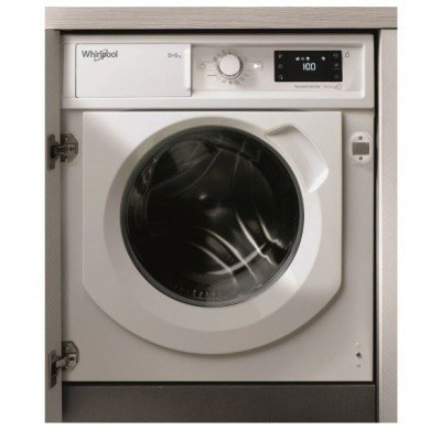 Lavasecadora integrable Whirlpool BIWDWG861484EU, Blanco, Lavado 8kg, Secado 6kg, 1400 RPM, A