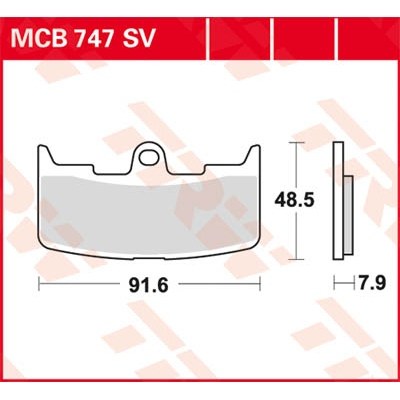 Pastillas de freno sinterizadas serie SV TRW MCB747SV