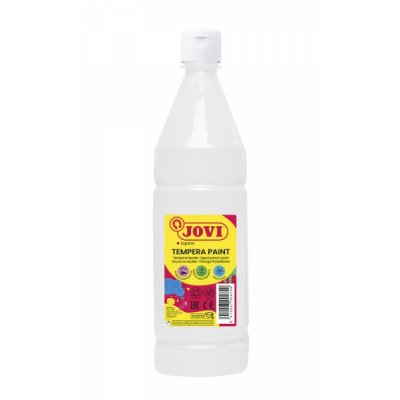 Jovi Tempera Paint Tempera Liquida 1000ml - Base Agua - Lista para Usar - Alto Poder Cubriente - Secado Rapido - Excelente Fluidez - Adherencia en Multiples Superficies - Color Blanco