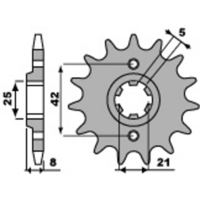 PBR Steel Standard Front Sprocket 575 - 520 575.16.18NC