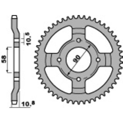 PBR Steel Standard Front Sprocket 274 - 428 274.13.18NC