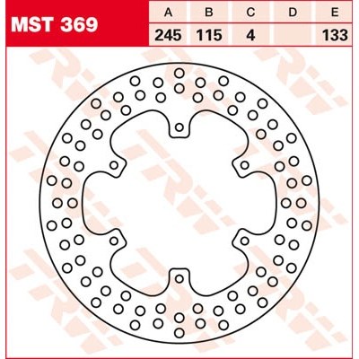 Disco de freno fijo redondo 220-250 mm TRW MST369