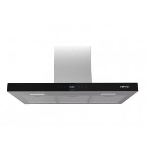 Campana decorativa de pared box Infiniton CMPT-CLR92S, t-invertida, 90 cm, 800 m3/h, clase A, 4 velocidades, 63dB, mando a distancia, Touch Control, acero inox