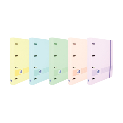 Oxford Live & Go A4+ Europeanbinder - Lomo de 45mm - Anillas de 4Dx35mm - Recambio 1 Linea - Colores Surtidos