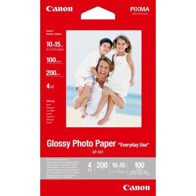 Papel Fotográfico Canon GP-501/ 10 x 15cm/ 170g/ 100 Hojas/ Brillante