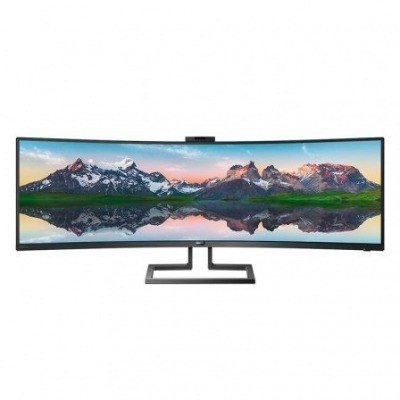 Monitor Profesional Ultrapanorámico Curvo Philips 499P9H 48.8/ Dual QHD/ Webcam/ Multimedia/ Negro