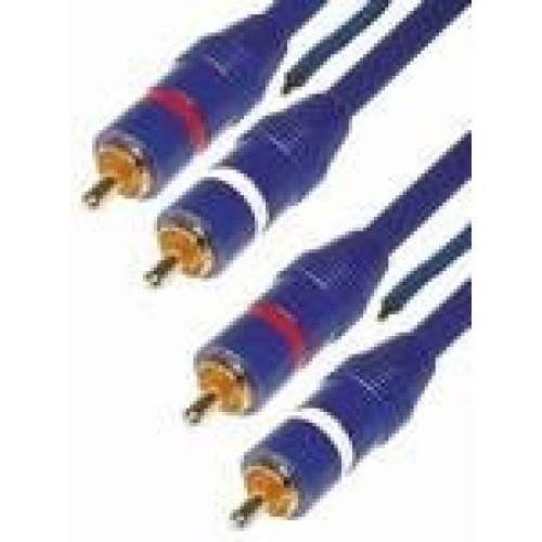 Cable RCA 2 Machos a 2 RCA Machos 5mts Azul