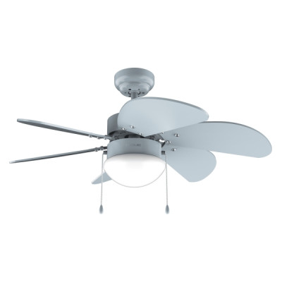 Cecotec EnergySilence Aero 3600 Vision Full Sky Ventilador de Techo con 6 Aspas y Lampara Integrada - 50W - Diametro de 36 - 3 Velocidades - Modo Invierno - Control por Cadena - Color Azul Claro