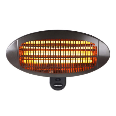 Orbegozo PHF 26 Estufa de Cuarzo para Exterior - Potencia 2000W - Proteccion IP-X4 - 3 Niveles de Calor - Color gris oscuro